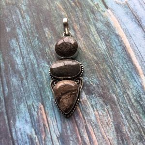 Mookaite Jasper Stone Pendant Sterling Silver